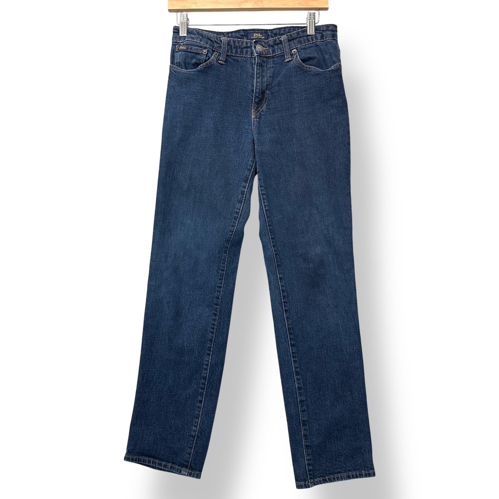 Polo Ralph Lauren Womens Jeans Size‎ 18 Blue Denim Straight Leg Cotton Blend